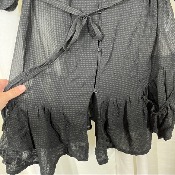 Satrjnsha Paris oversized sheer button down blouse - Picture 12 of 13